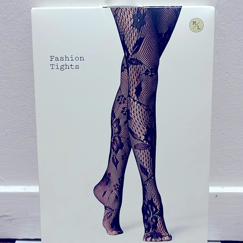 Floral fashion tights
